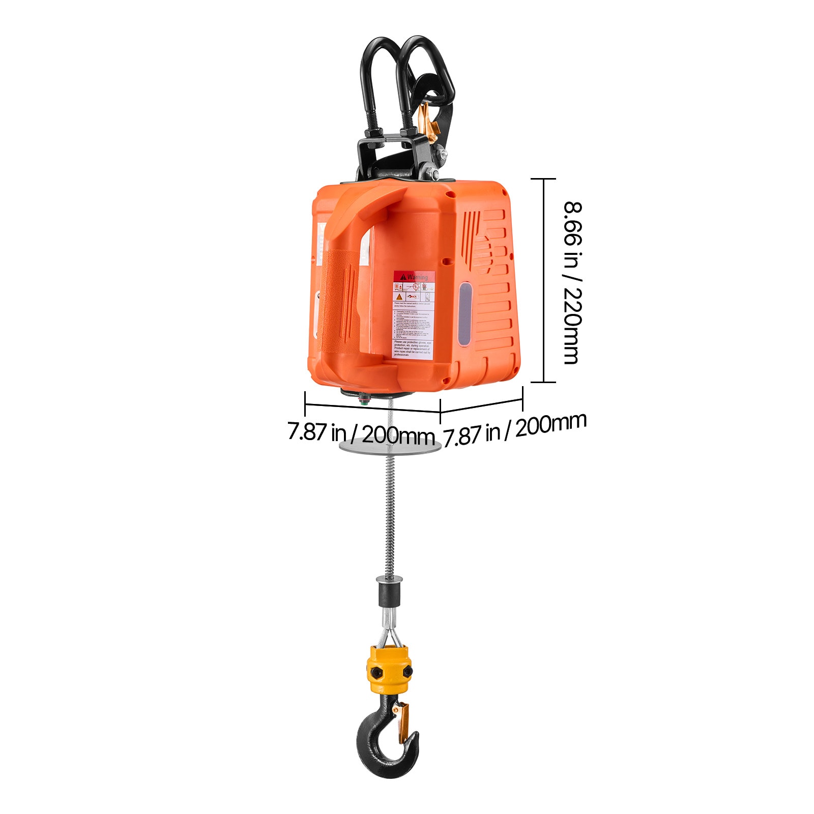 Portable Electric Hoist Winch With Wired And Wireless Remote Control_voghion.com